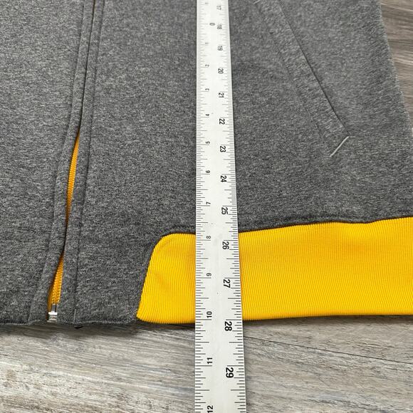 Adidas NBA Cleveland‎ Cavs Gray Yellow 3 Stripes Mens M Zip Up Track Jacket EUC - Picture 8 of 10